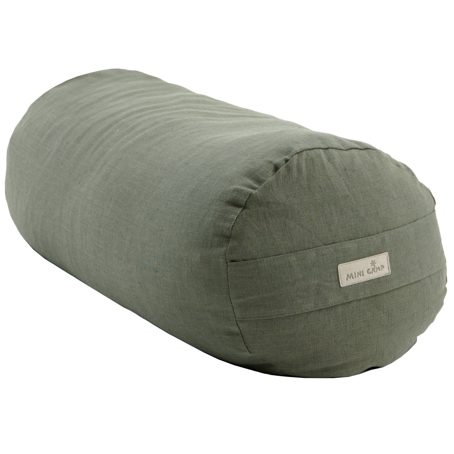 MINICAMP Yoga Bolster Meditation Cushion from 100% Linen in Forest Green