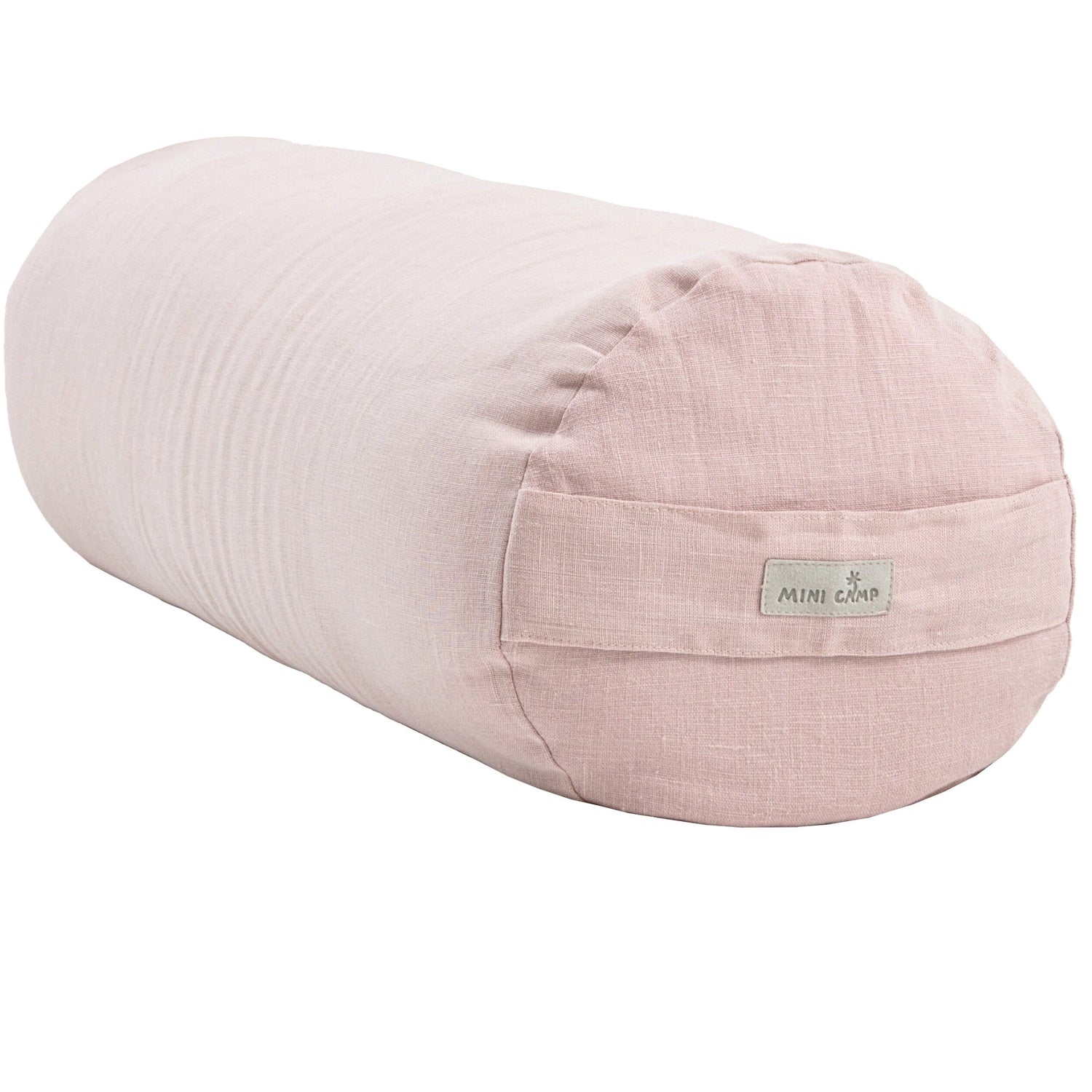 MINICAMP Yoga Bolster Meditation Cushion from 100% Linen in Dusty Pink