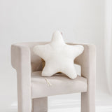 MINICAMP Ecru Boucle Starfish Cushion With Chic Golden Trim