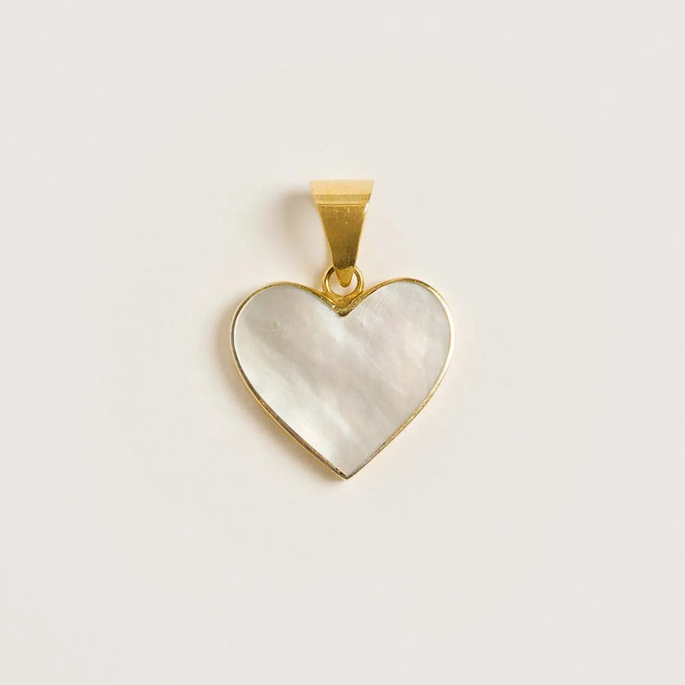 Mother of Pearl Heart Pendant