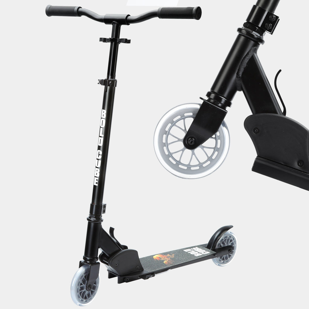 Black - Deluxe 2 Wheel Scooter