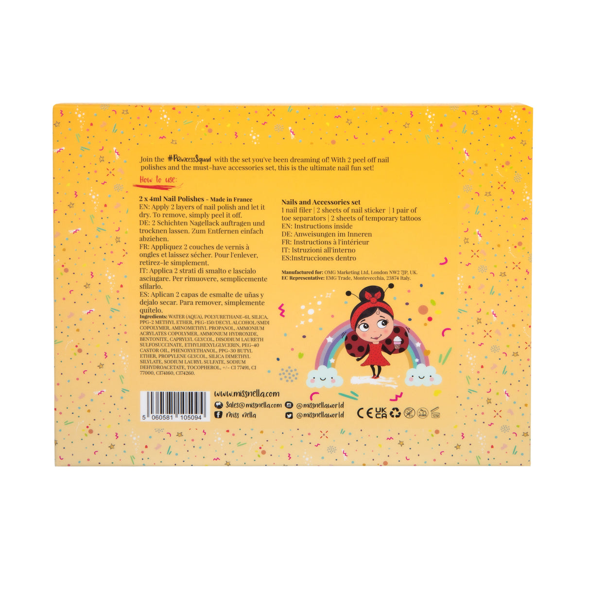 Princess Squad ManiCute Kids' Polish and Accessories Set