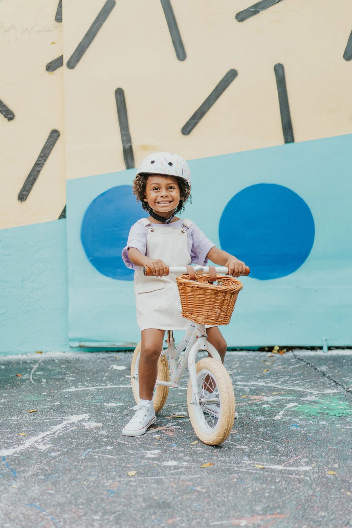 Balance Bike + Helmet  Marest - Allegra White