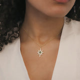 Heidi North Star Birthstone Necklace | 18K Gold Plated