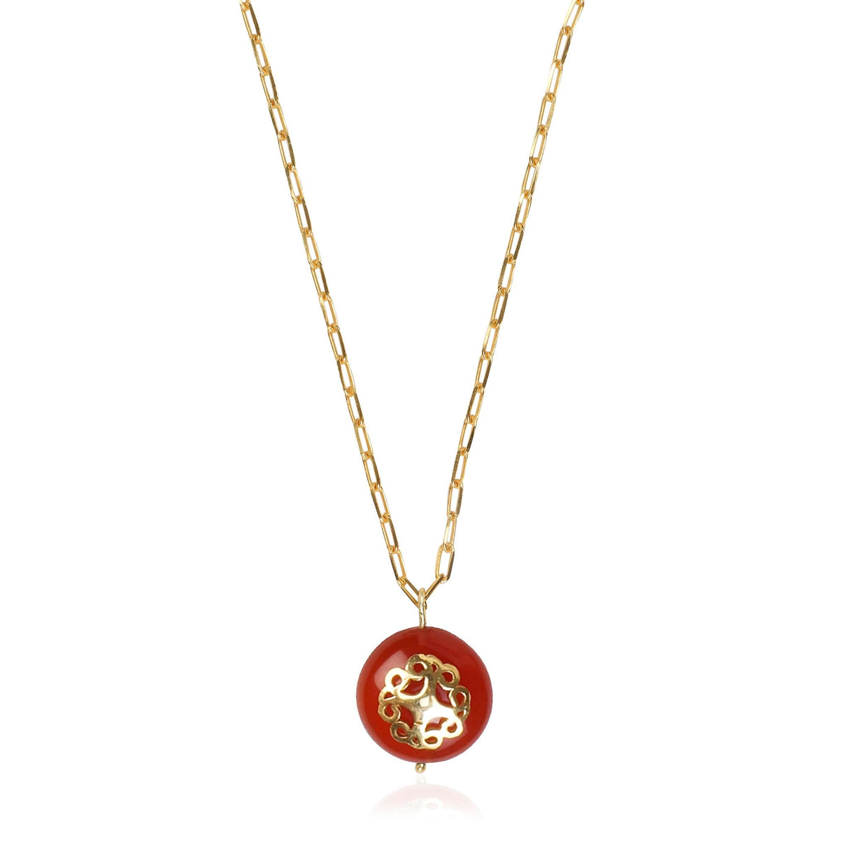 Melange Necklace Red Carnelian