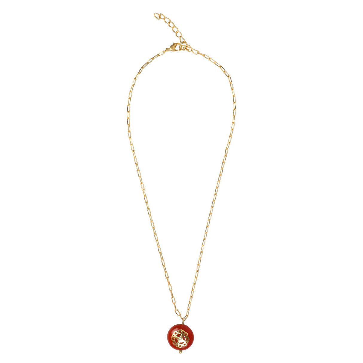Melange Necklace Red Carnelian