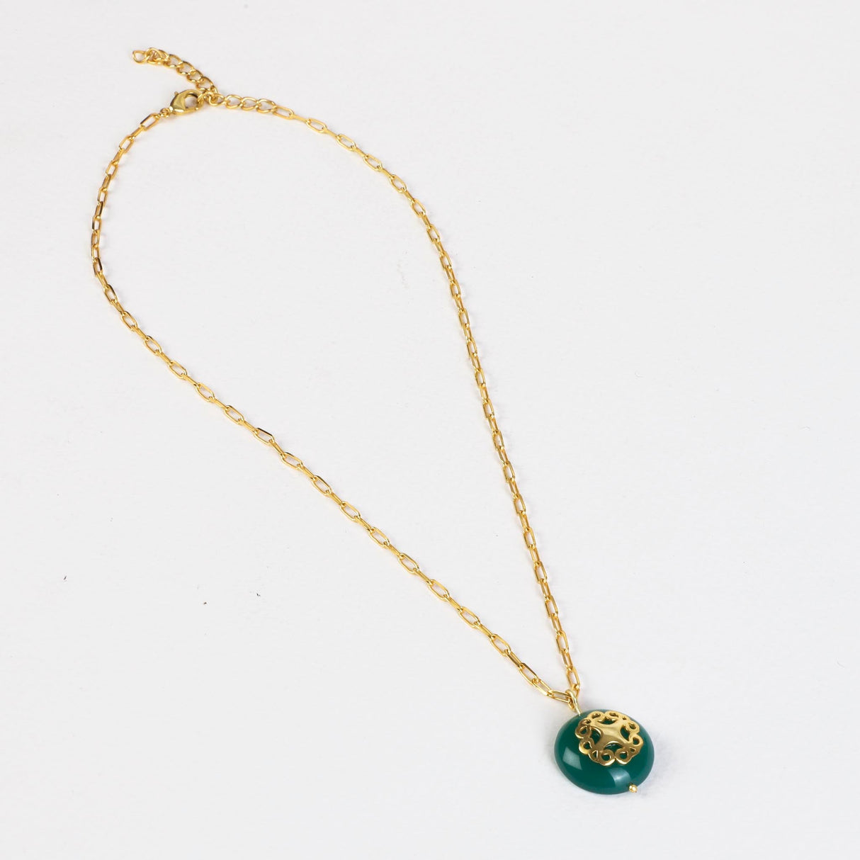 Melange Necklace Green Onyx