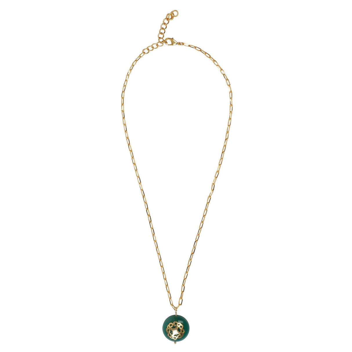 Melange Necklace Green Onyx