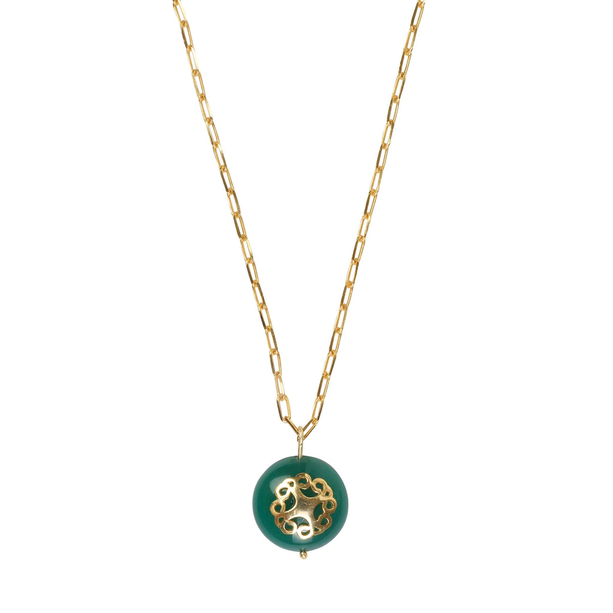 Melange Necklace Green Onyx