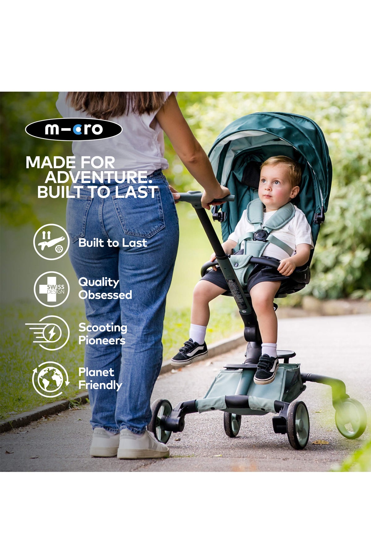 The Micro Lightweight Stroller 360: Green Matcha