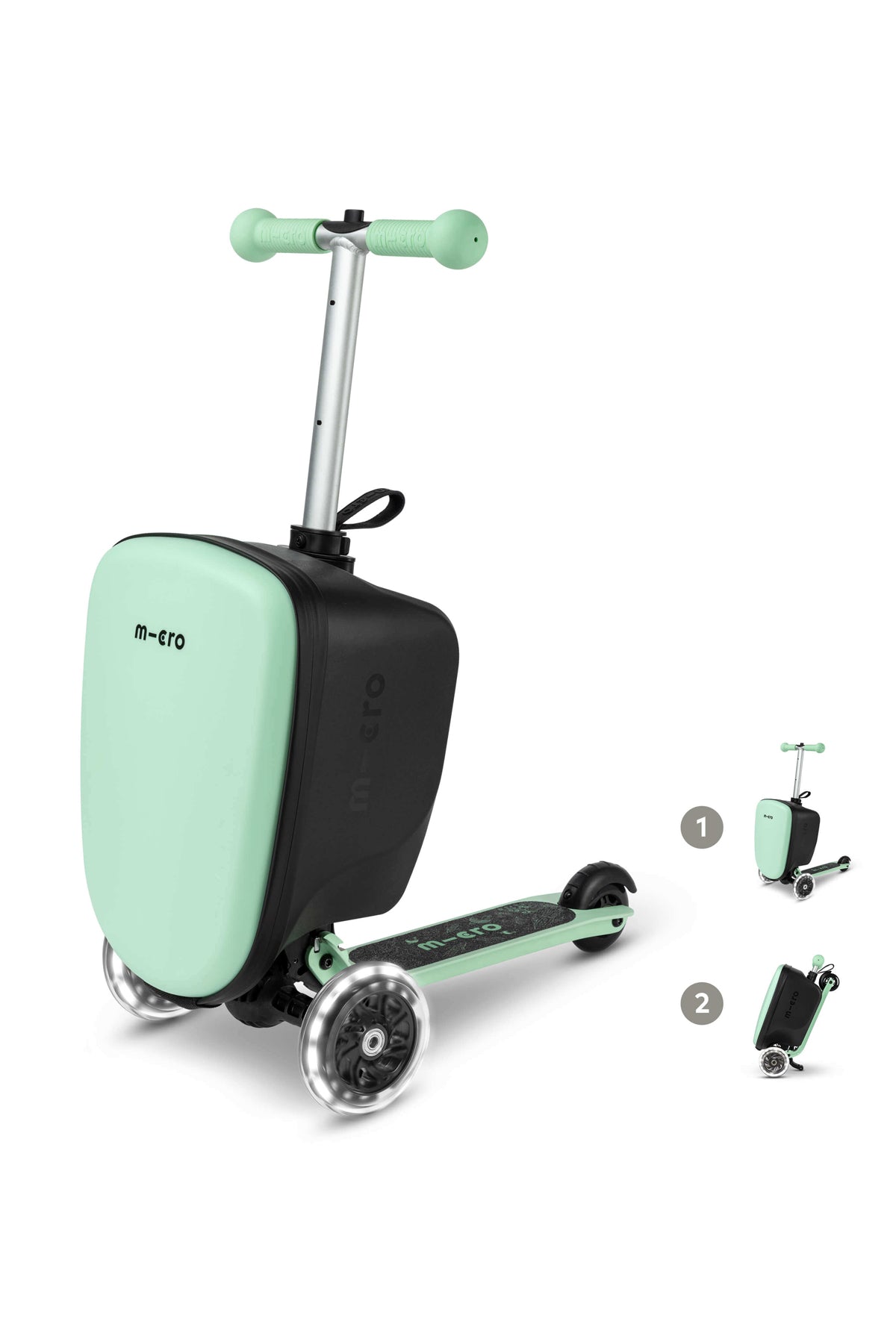 Suitcase & Light up Wheels: Mint