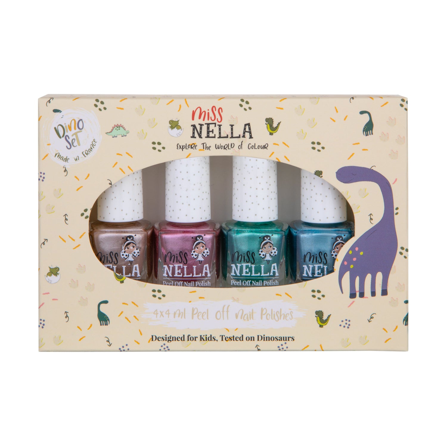 Dino Collection 4-Pack Kids' Nail Polish Set