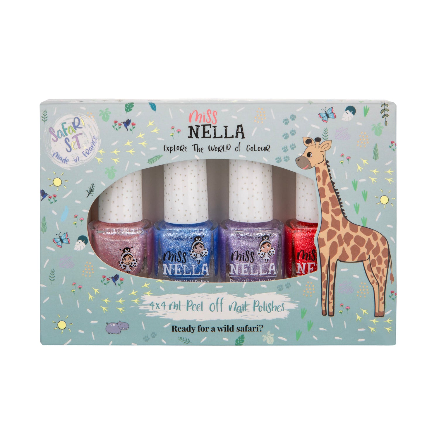 Safari Collection 4-Pack Kids' Nail Polish Set