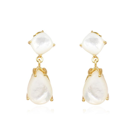 "Pure Elegance" White Onyx Stone Earrings