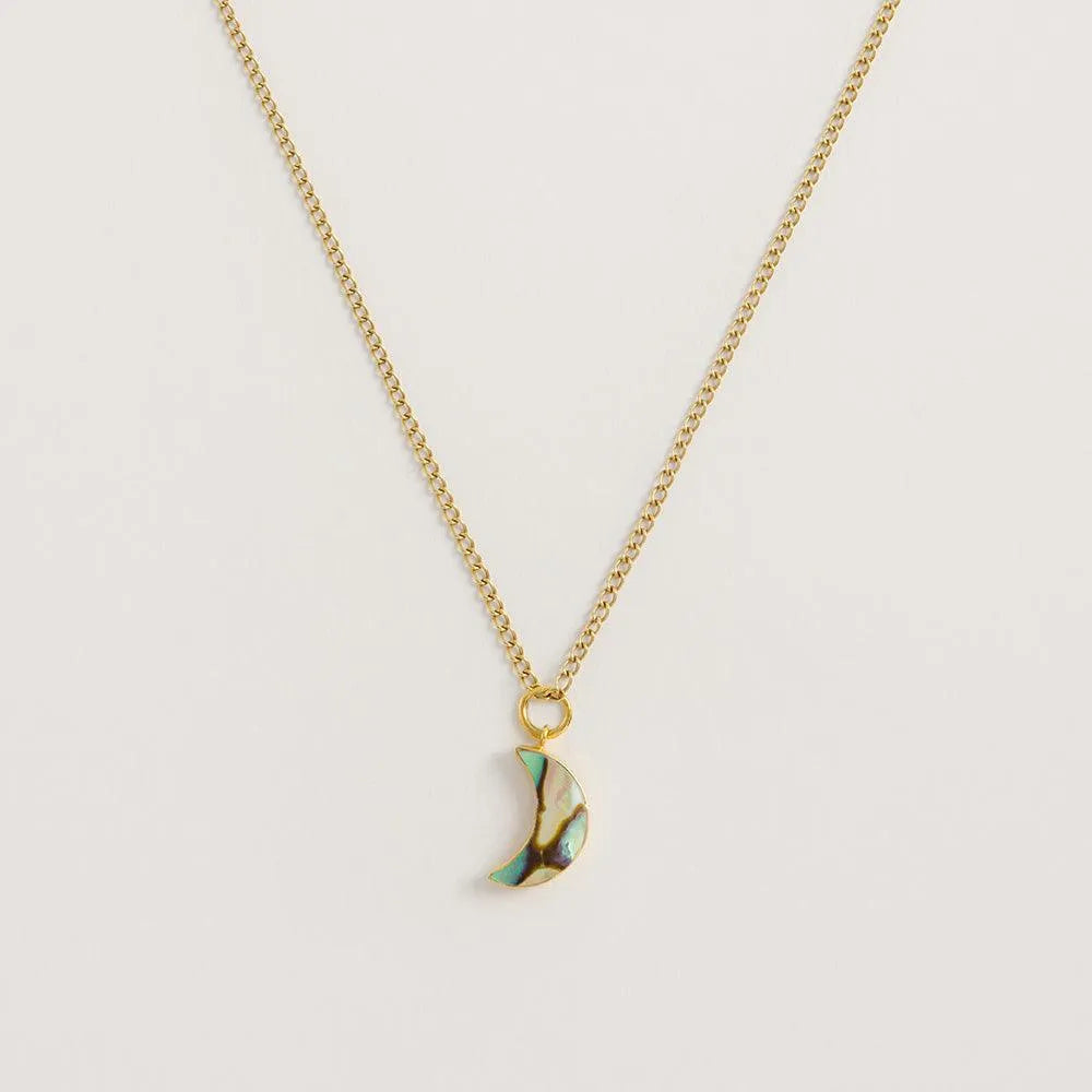 Necklace With Paua Moon