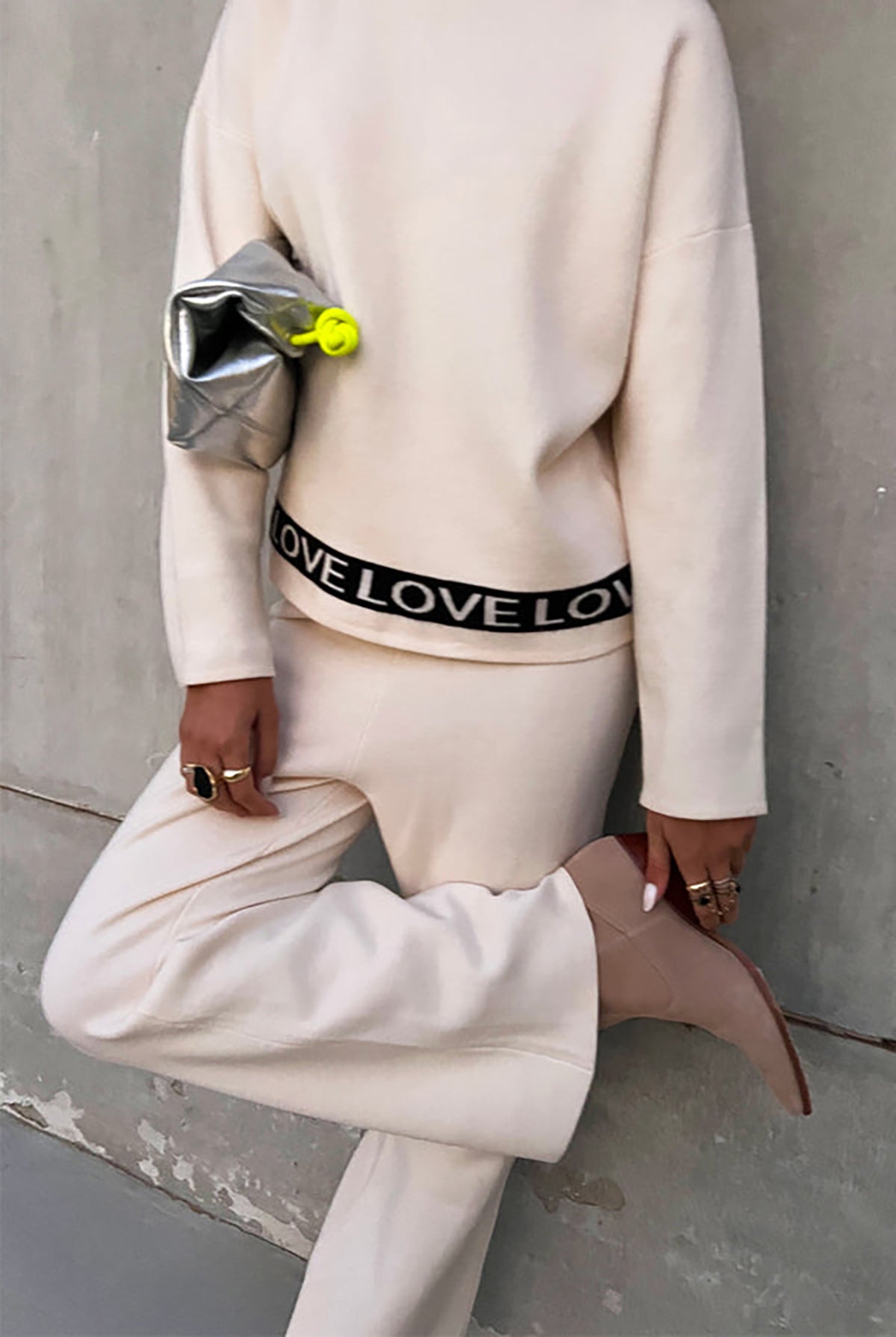 Never Fully Dressed Cream China Knitted Trousers