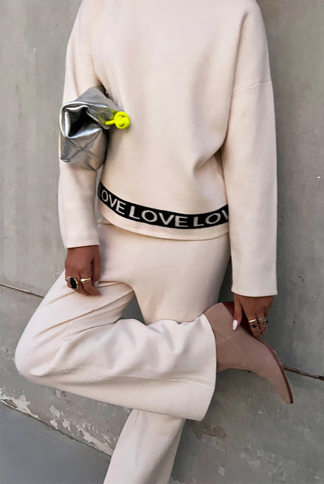 Never Fully Dressed Cream China Knitted Trousers