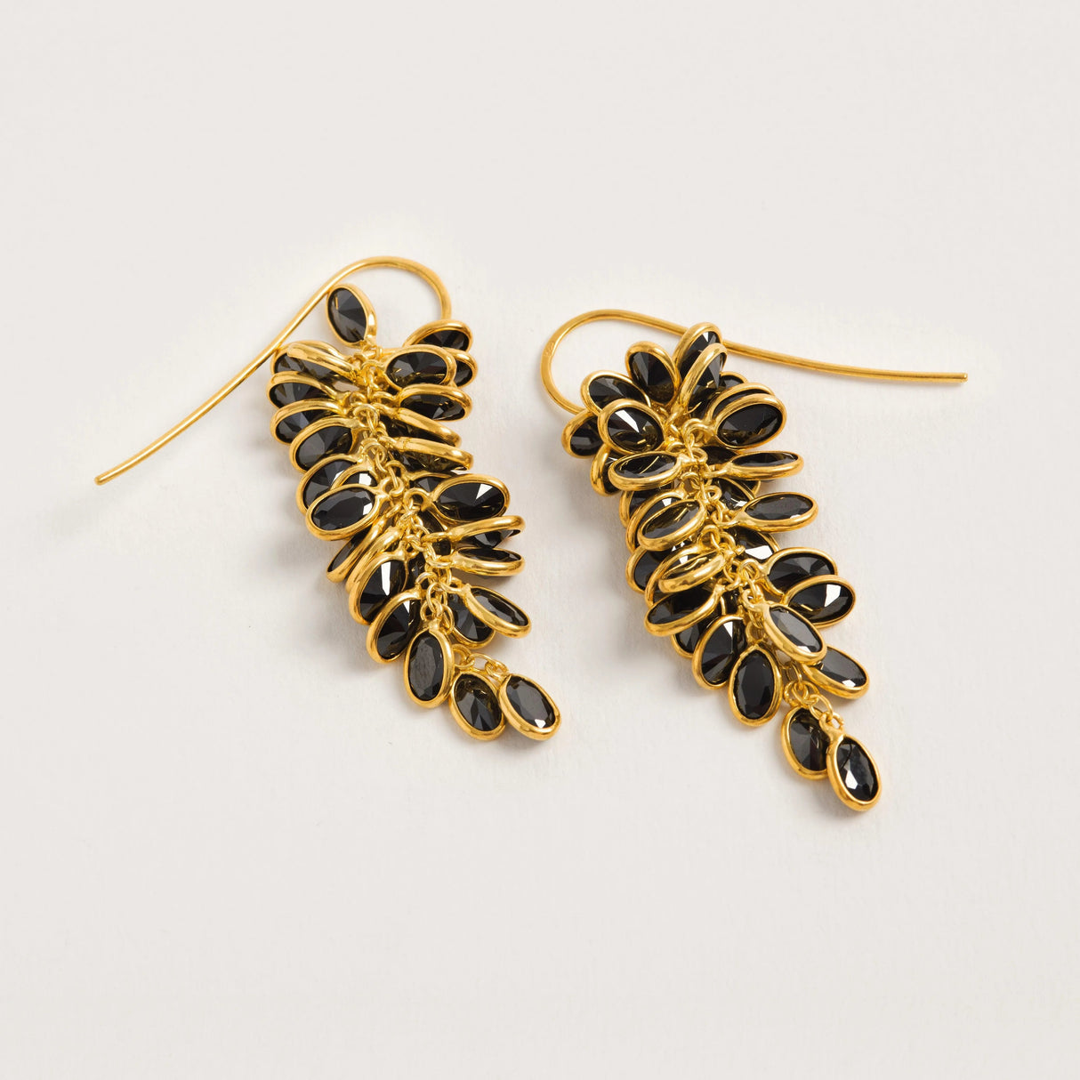 Gold and Black Midi Crystal Drops