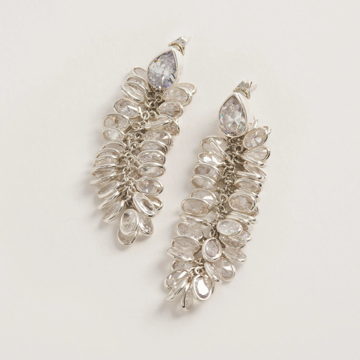 Silver Crystal Long Drops
