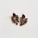 Petite Black and Rose Gold Crystal Drops