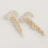 Hakuro Silver Mother of Pearl and Pearl Long Drops