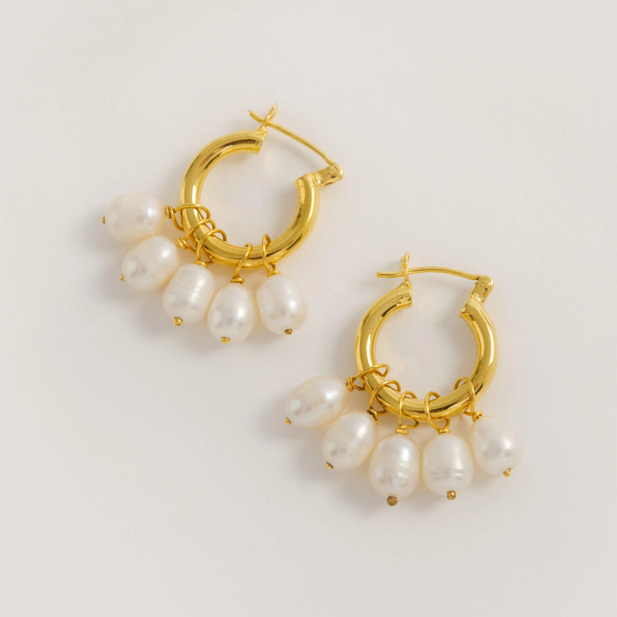Mini Hoops With Detachable Pearls