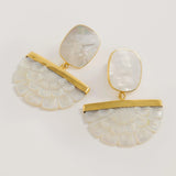 Hand Carved Mother of Pearl Rose Drops