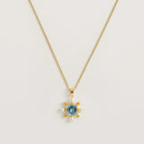 Blue Topaz Cross Necklace