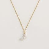 Moon Pearl Necklace Gold Plated