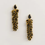 Gold and Black Crystal Long Drops