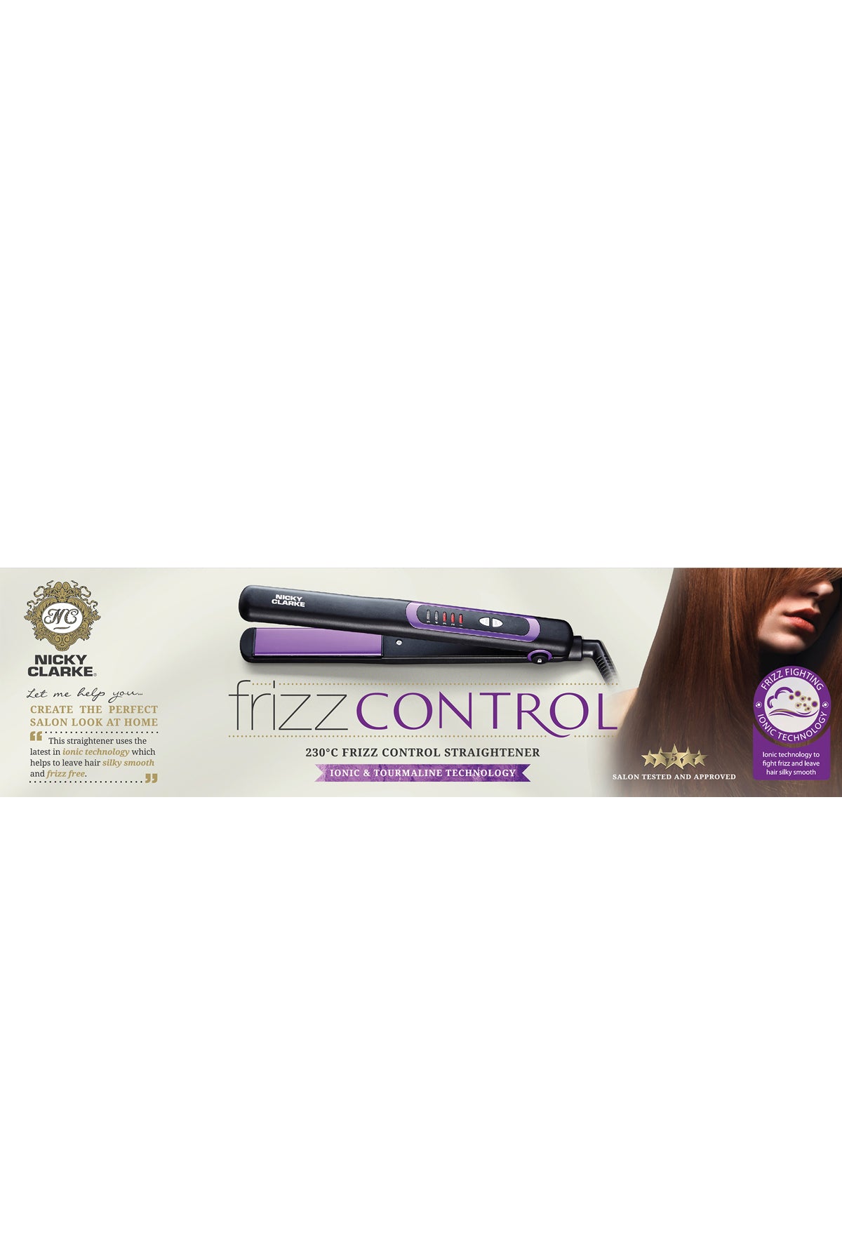 Nicky Clarke Frizz Control Straightener