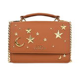 Nova Star Studded Handbag - Tan & Gold