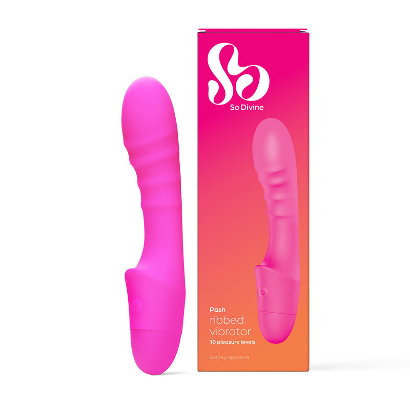 So Divine Pash Pink Ribbed G-Spot Vibrator