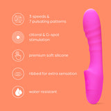 So Divine Pash Pink Ribbed G-Spot Vibrator