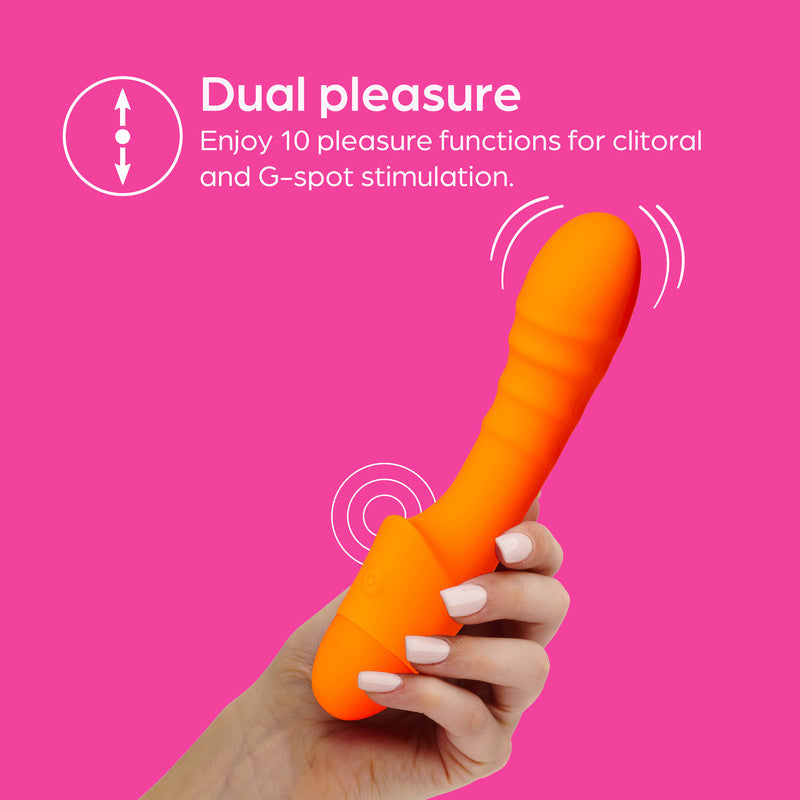 So Divine Pash Ribbed G-Spot Vibrator Orange