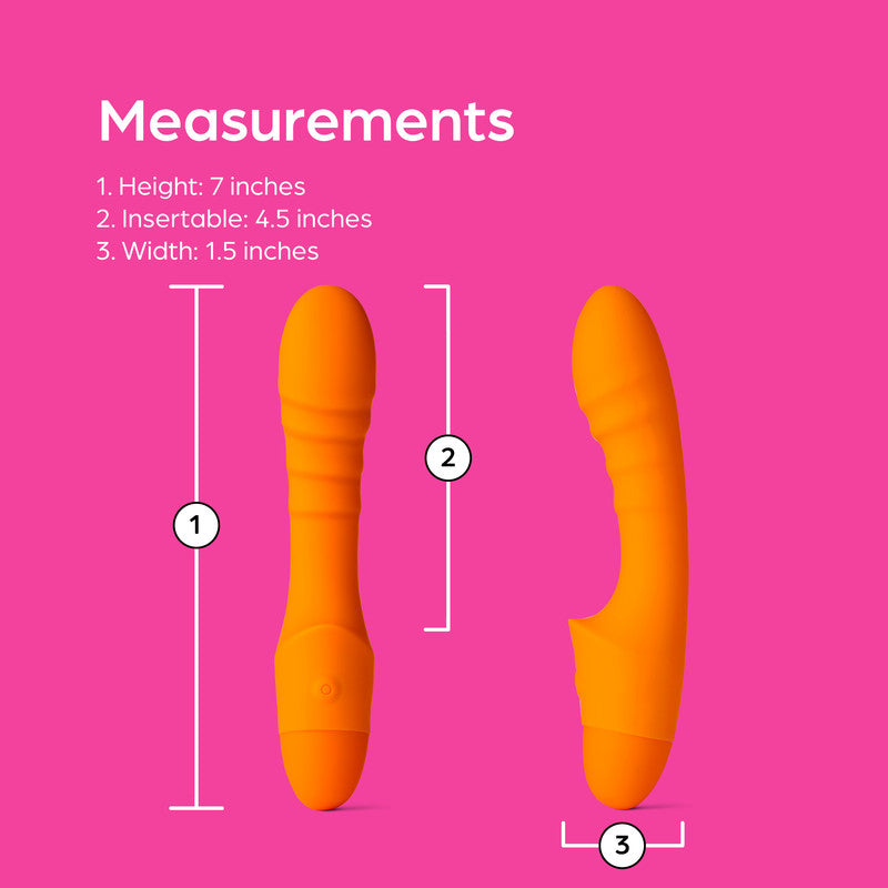 So Divine Pash Ribbed G-Spot Vibrator Orange