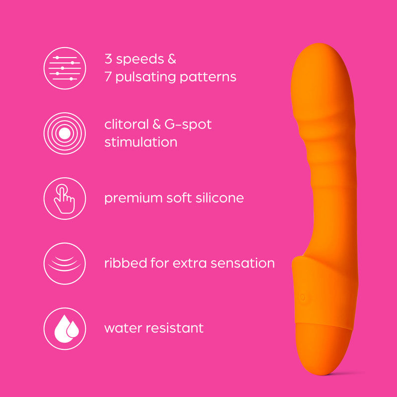 So Divine Pash Ribbed G-Spot Vibrator Orange