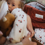 Organic Baby Muslin Swaddle - Peaches