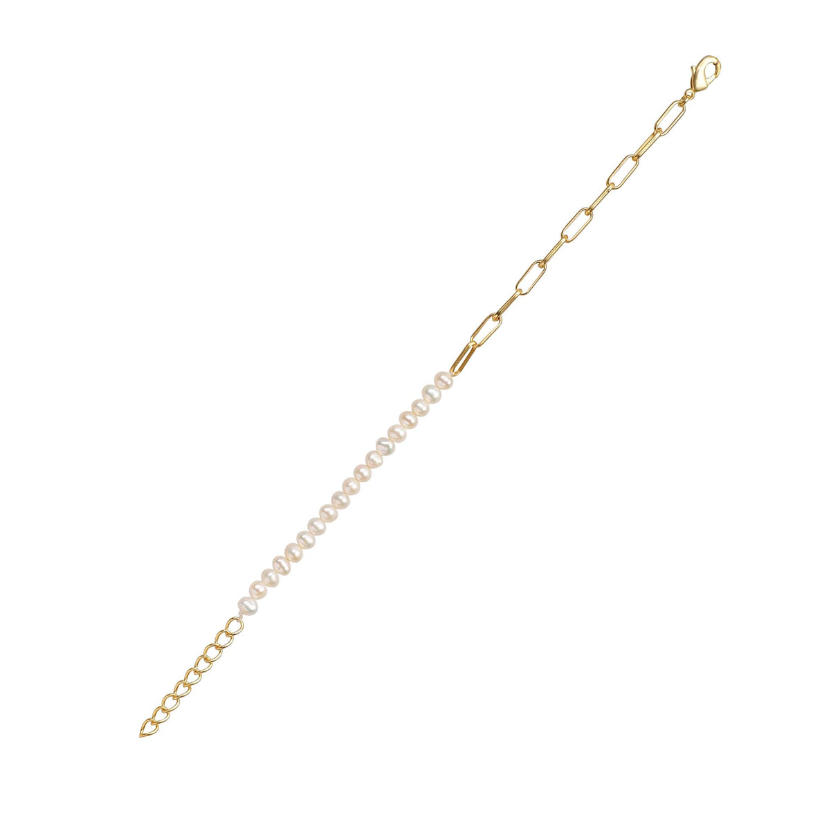 Pearl and Link Chain Bracelet