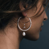 Pearly Drop Hoops