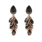 Petite Black and Rose Gold Crystal Drops