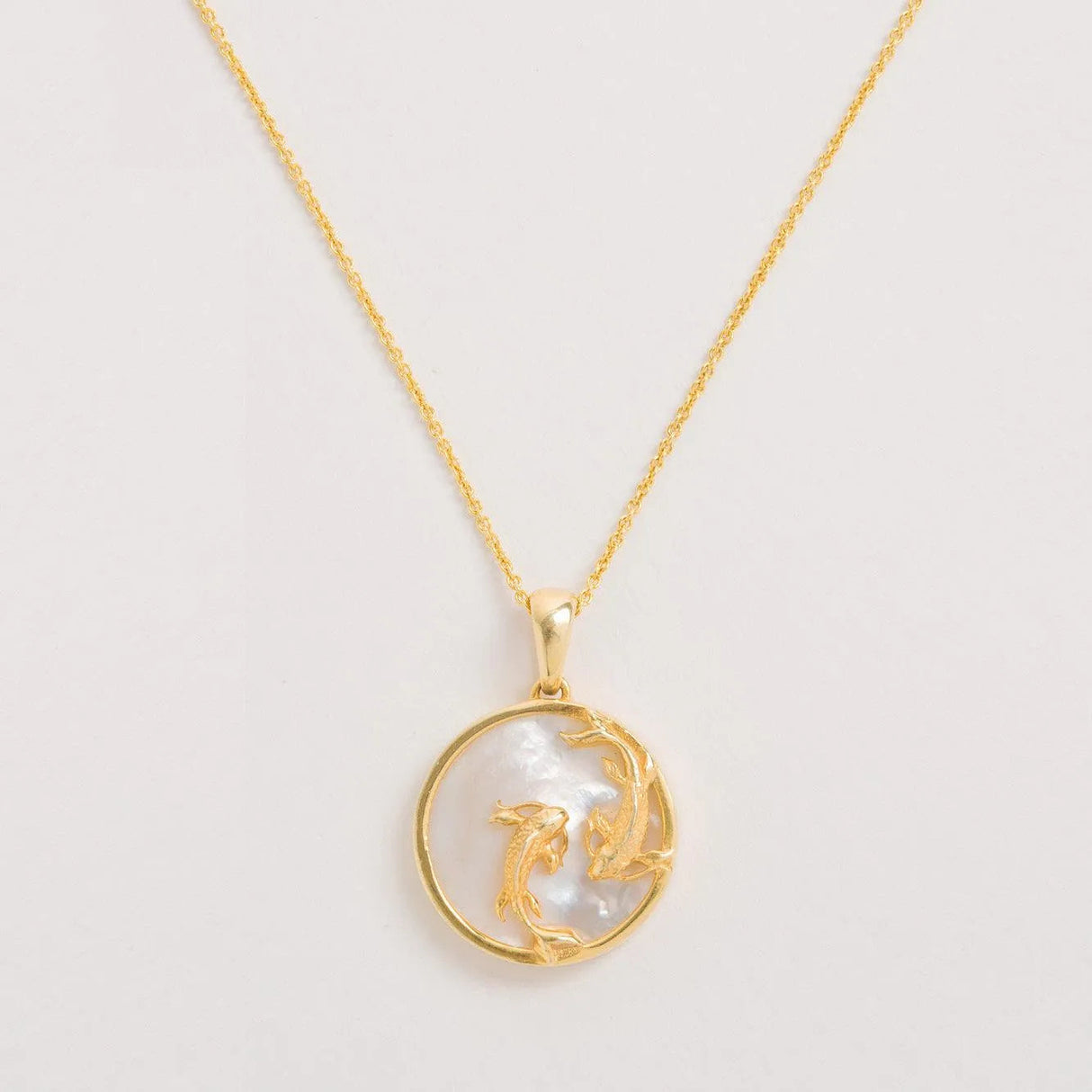 Pisces, Gold Zodiac Necklace