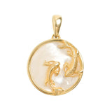 Pisces, Gold Zodiac Pendant