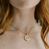Pisces, Gold Zodiac Necklace