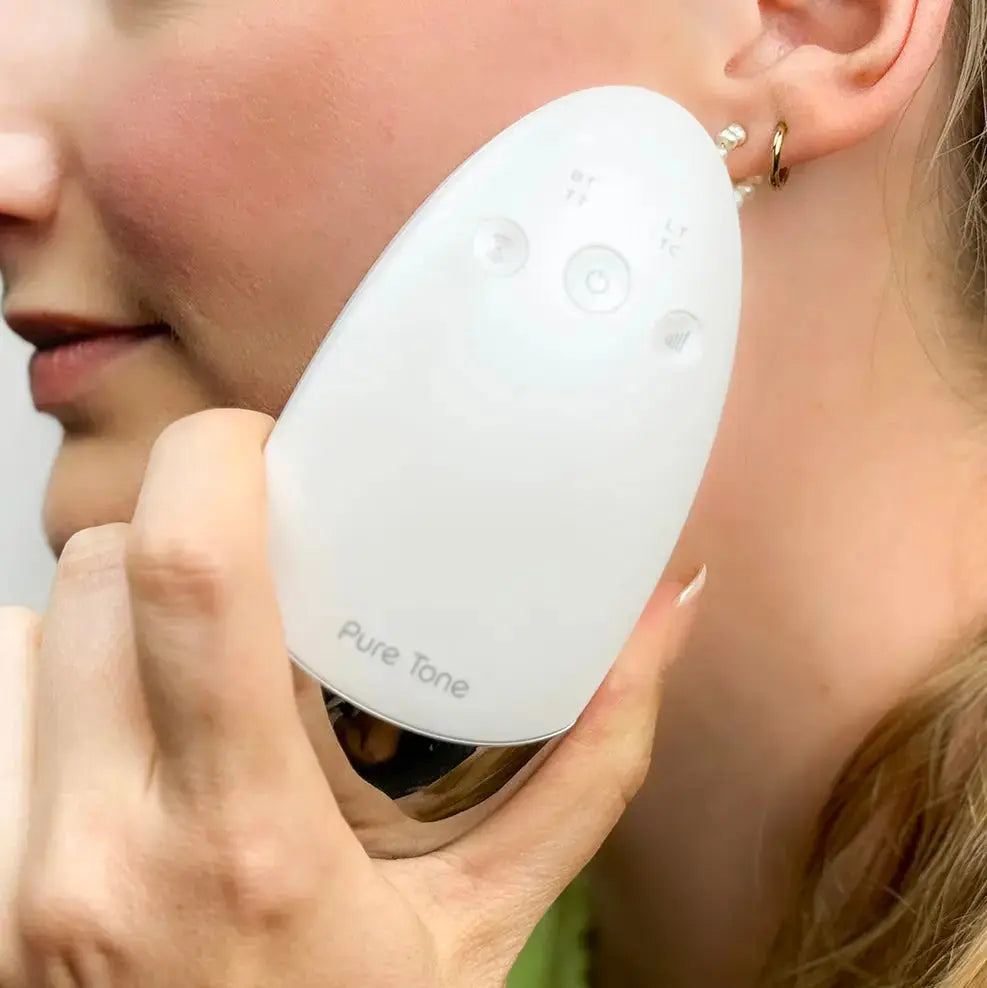 Radiance Pod Deluxe Set. Skin Lifting & Tightening Tool Plus Face-Up Gliding Gel