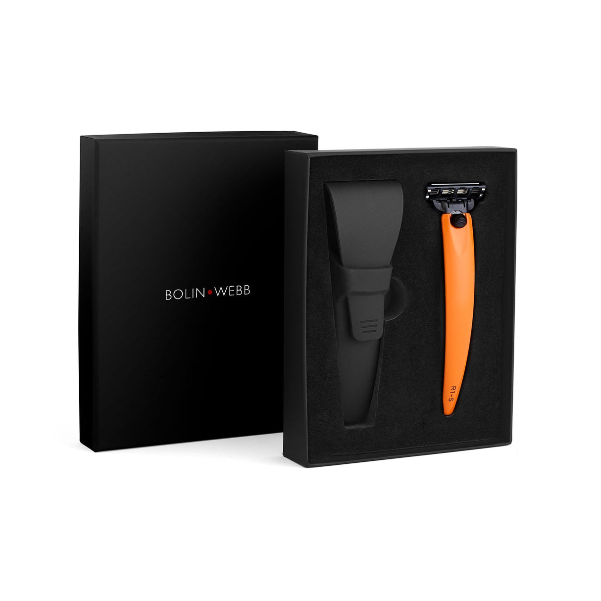 R1 Razor Signal Orange and Case - Gillette Mach3 Razor