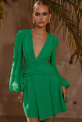 RUNAWAY  BRADY L/S MINI DRESS - EMERALDRUNAWAY  BRADY L/S MINI DRESS - EMERALDRUNAWAY  BRADY L/S MINI DRESS - EMERALD