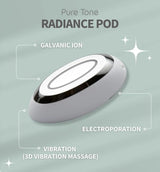 Radiance Pod Deluxe Set. Skin Lifting & Tightening Tool Plus Face-Up Gliding Gel