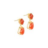 "Scarlet Flame" Carnelian Stone Earring