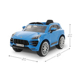Rollplay Porsche Macan 12V Electric Ride-on Car + RC - Blue